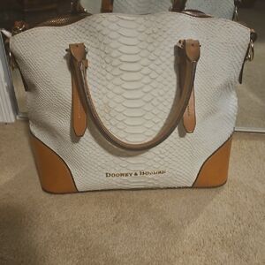 Dooney & Bourke Cream and Brown Tote